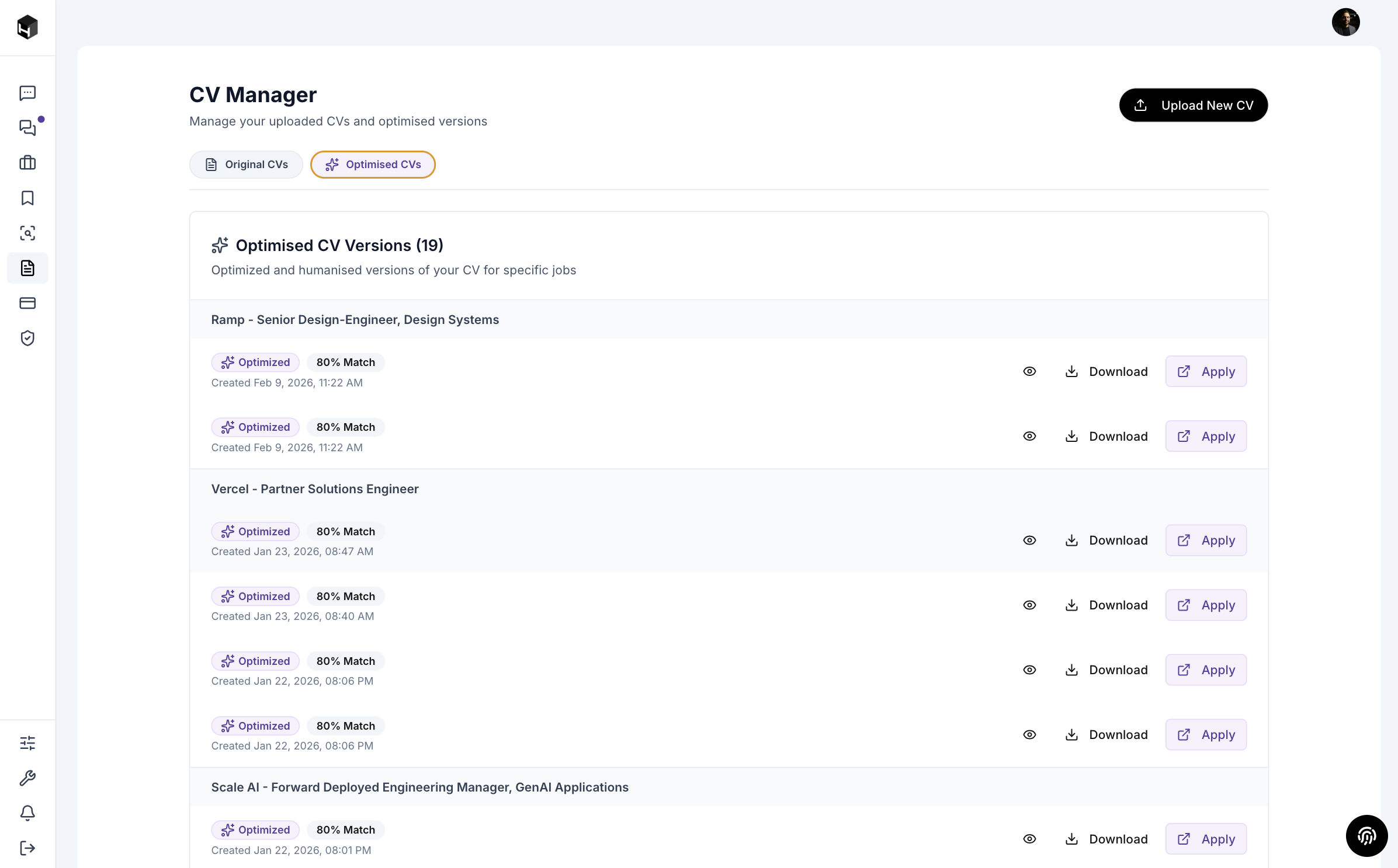 CV Optimiser Preview